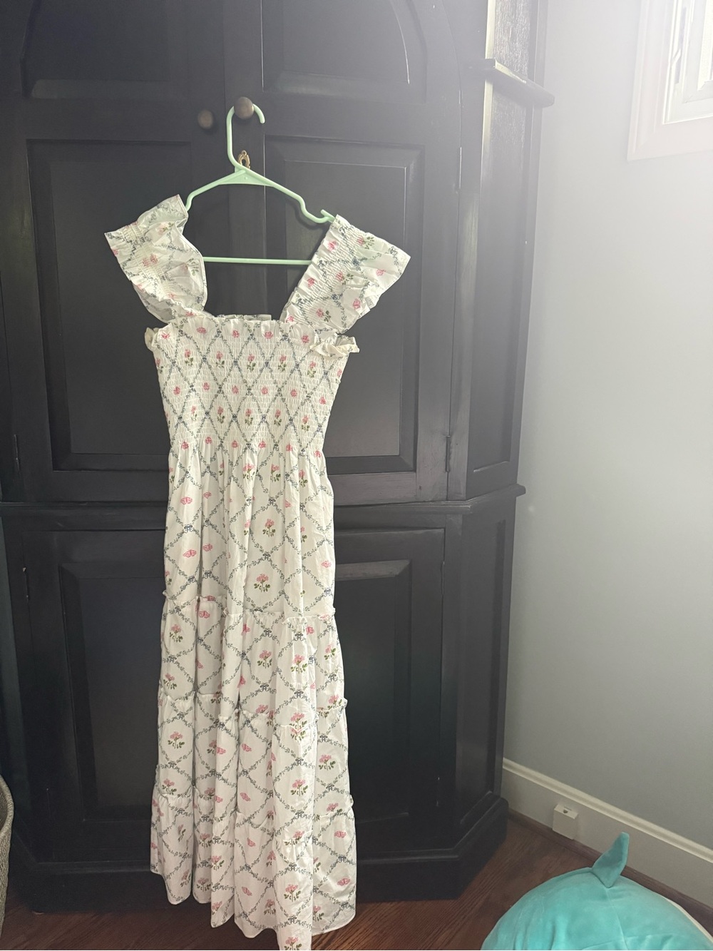 Hill House Home The Nap Dress with Pink & Green Floral Print XS